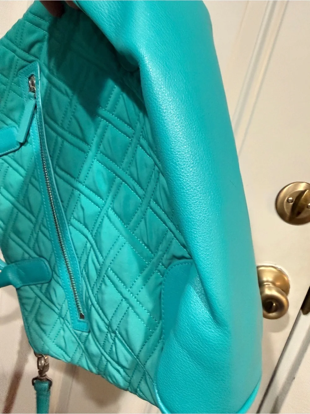 Vera Bradley Teal Quilted Crossbody Satchel